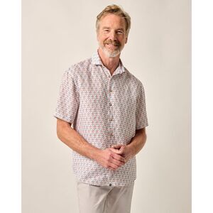 Short Sleeve Hangin' Out Linen Button Down Shirt - 5 O' Clock Somewhere, Size: